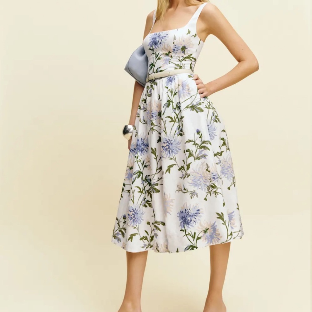 Reformation Janu Linen Dress Serenity